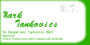 mark tankovics business card