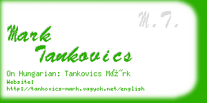 mark tankovics business card